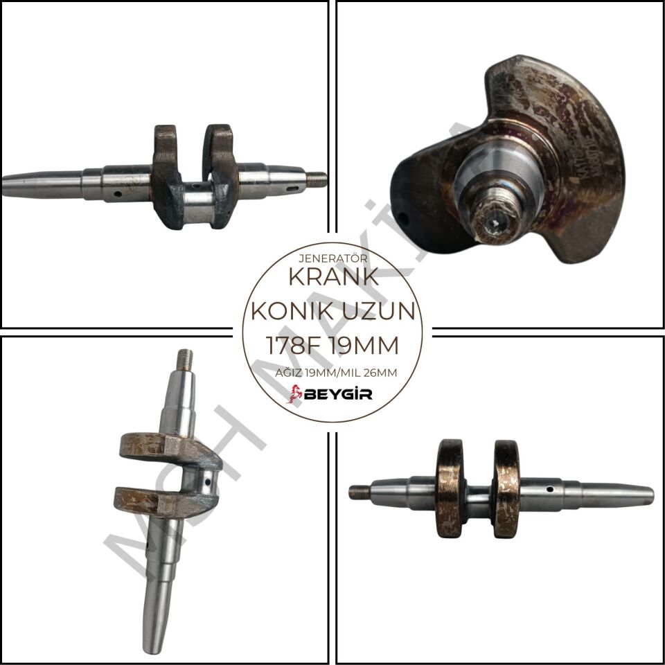 KRANK KONİK UZUN 178F19MM JENARATÖR