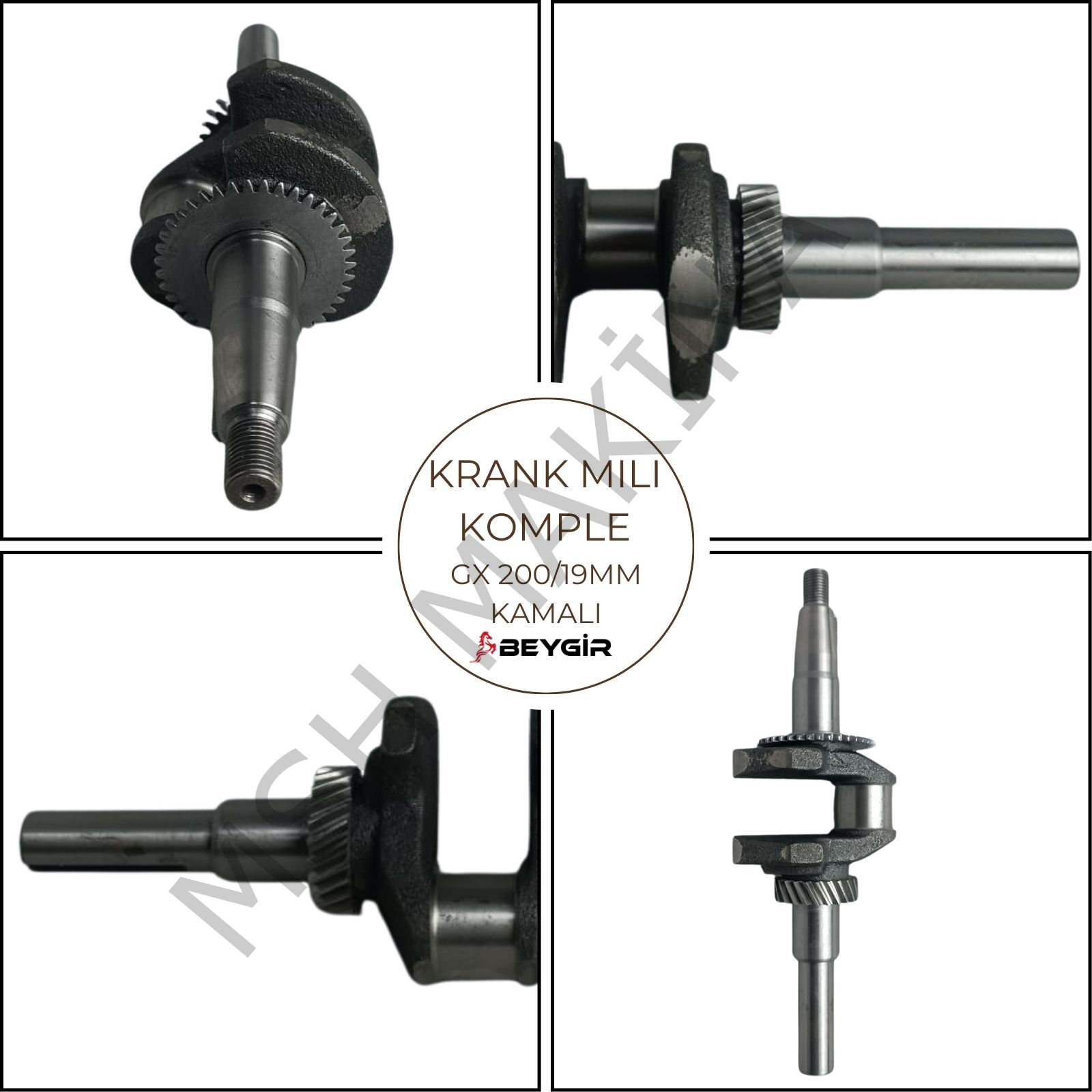KRANK MİLİ KOMPLE GX200 / 19 mm KAMALI