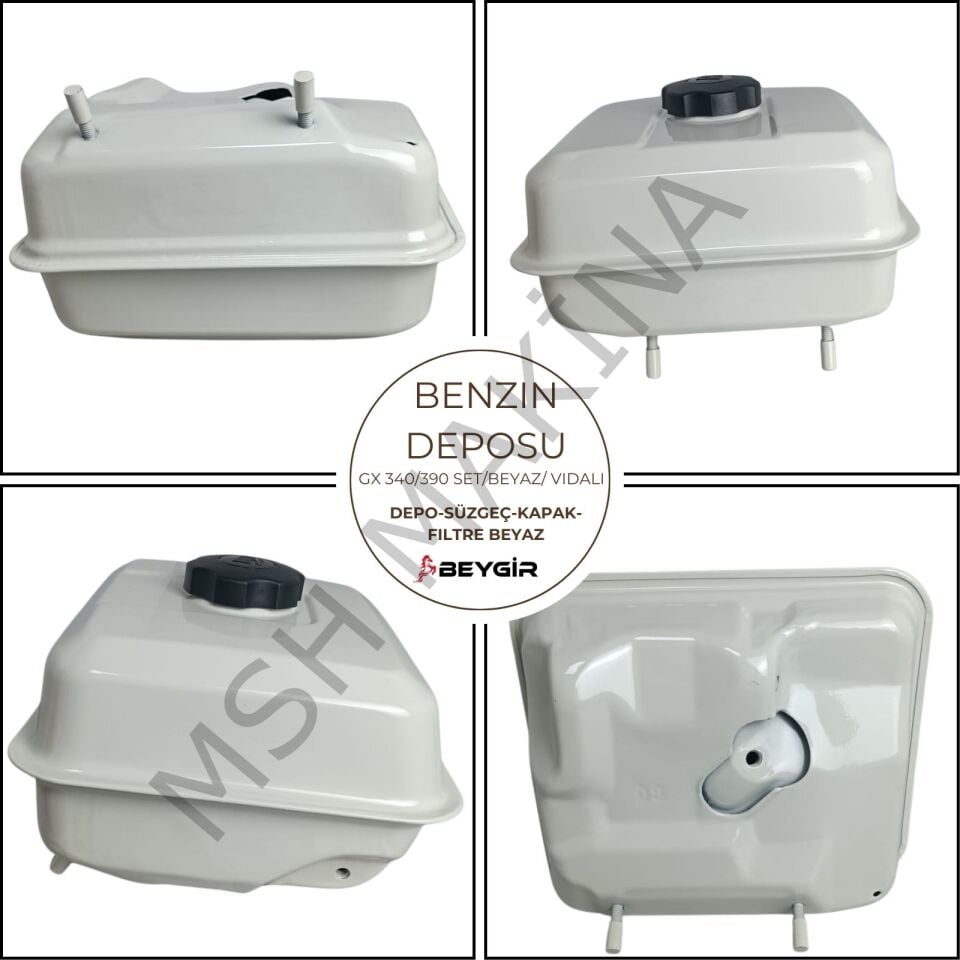 BENZİN DEPOSU GX 340-390 SET/BEYAZ-VİDALI