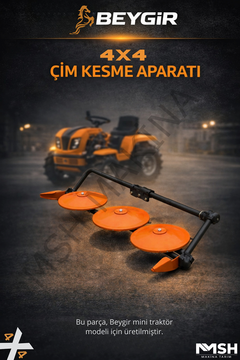 ÇİM KESME APARATI 4*4 SARI
