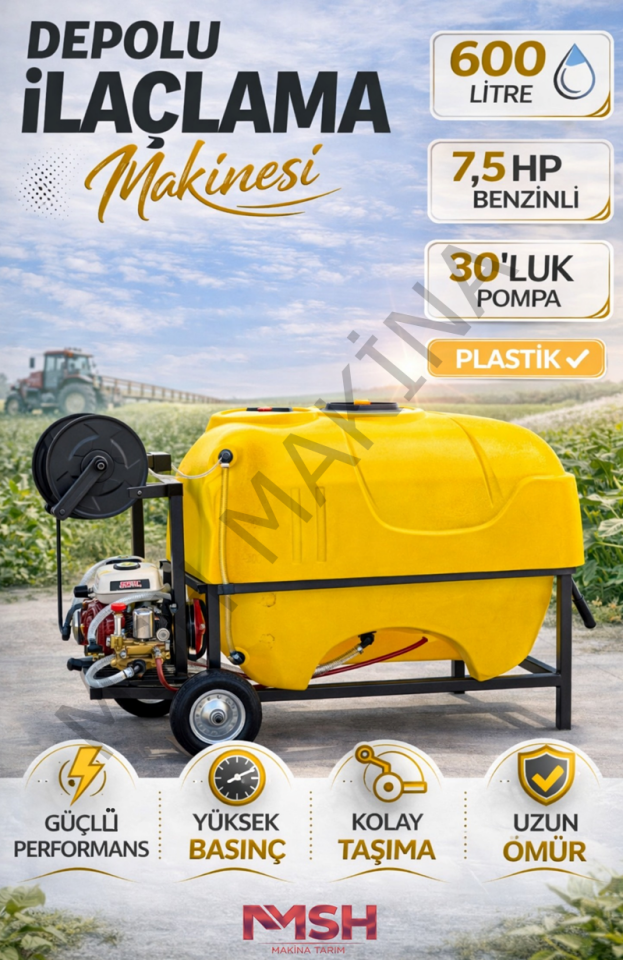 PÜLVERİZATÖR 600 LT PLASTİK