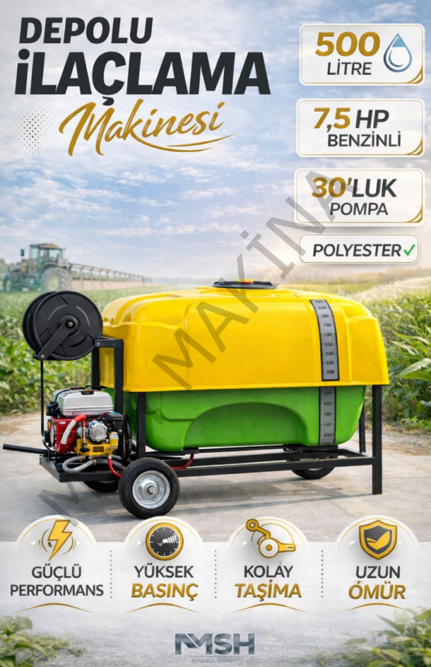 PÜLVERİZATÖR 500 LT POLYESTER